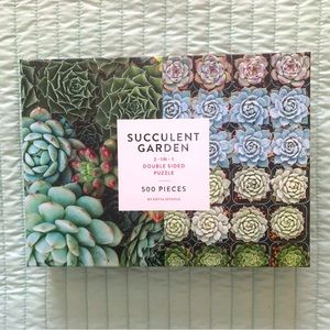 Galison Succulent Garden 500 Piece Double Sided Jigsaw Puzzle